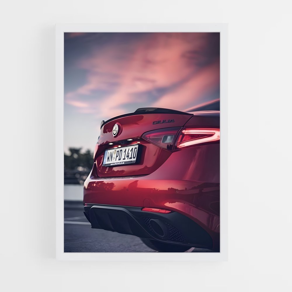 Poster Le Rouge Éblouissant – affiche Alfa Romeo (vue 3)